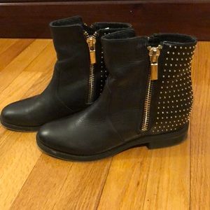 Kenneth Cole studded ankle boots black